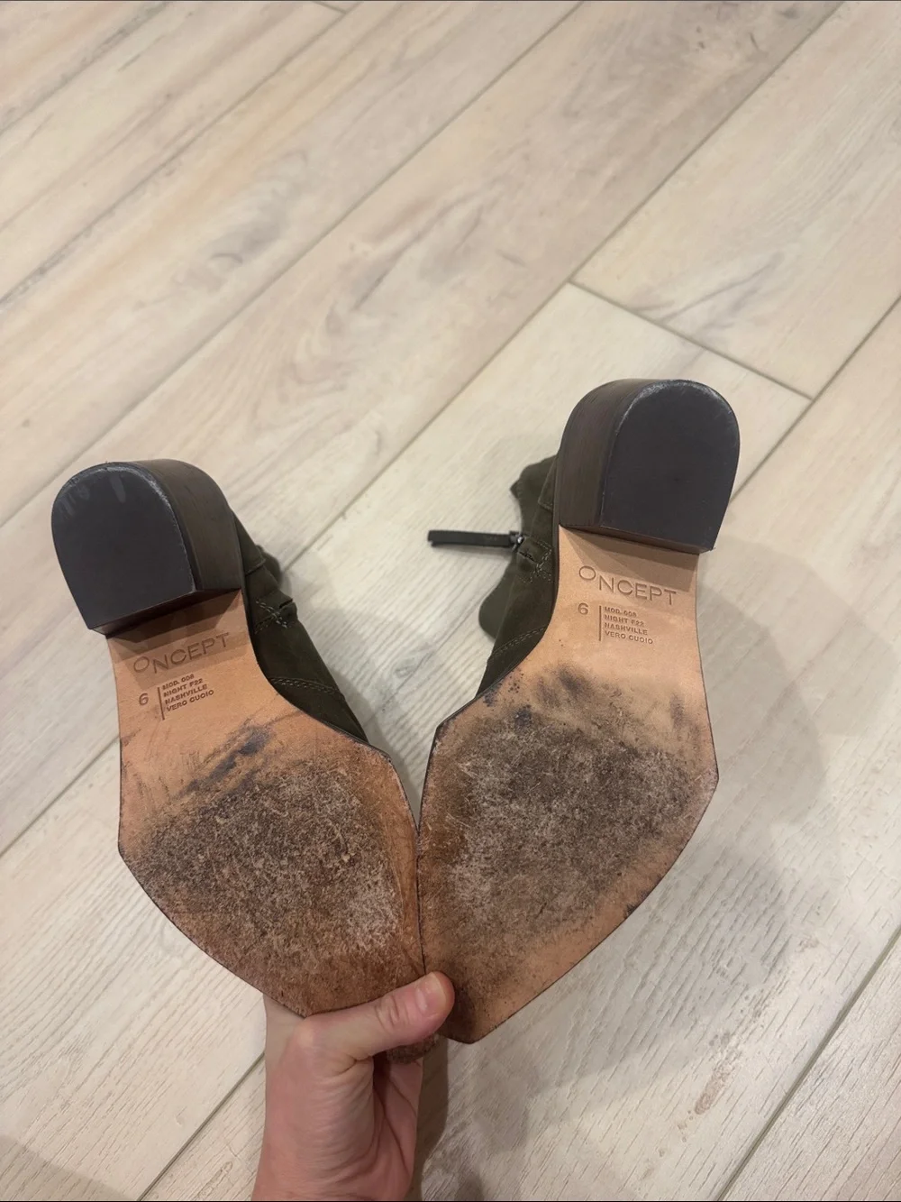 ONCEPT Nashville Ankle Boots | Autumn Moss | Size 6